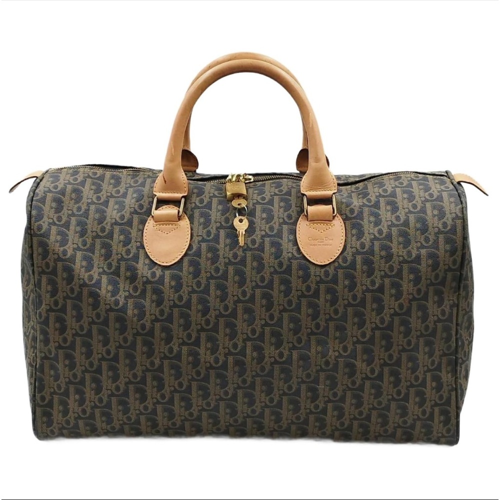 Christian Dior Trotter Boston Duffle Bag Lock & Key Vintage Rare